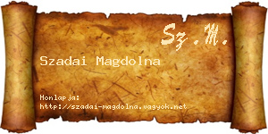 Szadai Magdolna névjegykártya