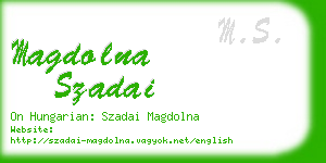 magdolna szadai business card